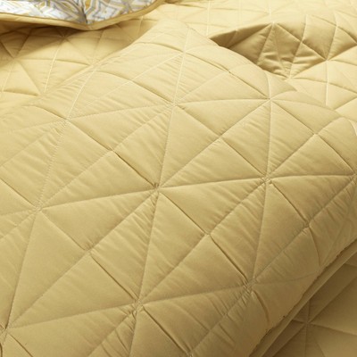 King Yellow Reversible Microfiber Quilt Set