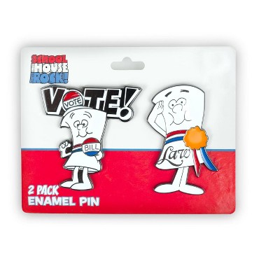 Schoolhouse Rock! I'm Just A Bill And Law 2" Pin Set