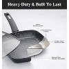 KOCH SYSTEME CS  Induction 9.5inch Ceramic Nonstick Square Grill Pan: Dishwasher-Safe, Bakelite Handle, Toxic-Free, PTFE & PFOA Free, Black - 2 of 4