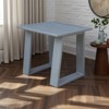 INFURNIC Patio End Tables Aluminum Square End Table with Weather-Resistant Construction for Outdoor Use, Pewter, 23"*23"*22" - 2 of 4