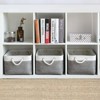 Aoibox Collapsible Fabric Storage Baskets Large 3 Pack 15.7x11.8x8.3 Inch Organizer Bins White Grey for Shelves Closet - 4 of 4