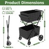 NAYSAYE Foldable Utility Dolly 2 Tier Jumbo Grocery Cart with Double Baskets and Swivel Wheels for Home Use, Black, 20.8"*2.9"*20" - 4 of 4