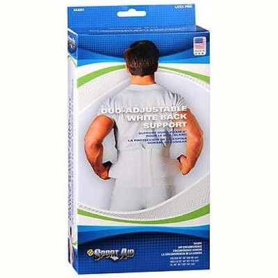 Sport Aid Duo-Adjustable Back Support M/L White