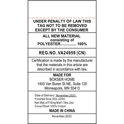 White 20" x 20" Down Alternative Throw Pillow Inserts, Set of 2