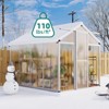 6x8 FT Greenhouse for Outdoors, Aluminum Greenhouse with Quick Setup Structure and Roof Vent, Polycarbonate Greenhouses Heavy Duty - 4 of 4