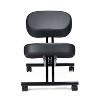 Jomeed  Modern Height Adjustable Ergonomic Support Rolling Home Office Kneeling Desk Chair with 3 Inch Padded Angled Seat, Black - 2 of 4