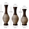 Gulches Set of 3 Desktop Vase, Brown Decorative Floor Vase, Classic Neat Floor Vase, High Independent Flower Stand, Artificial Vine Vase, Home Decor - 4 of 4