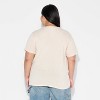 Women's Teddy Bear Pumpkin Short Sleeve Graphic Boyfriend T-Shirt - Beige - 3 of 3