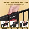 Foldable Dog Gate 35"-149" Extra-Wide Playpen for Stairs 5 Panels Black - 3 of 4