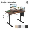 Sapphtopaz Electric Standing Desk with Memory Keys Adjustable Height Computer Desk with Steel Frame Office Desk for Home Office, Bedroom - 2 of 4