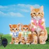 Collections Etc LED Lighted Solar Powered Realistic Cat Family Garden Stake - 2 of 2