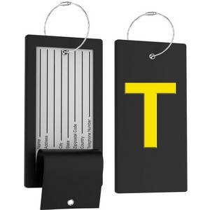 Highwind Fully Bendable Luggage Bag Tag Initial, Black - 1 of 4