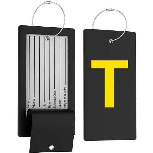 Highwind Fully Bendable Luggage Bag Tag Initial, Black - image 1 of 4