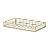 Cheung's Veldra Gold Rectangular Fluted Glass Tray - Small - 4 of 4