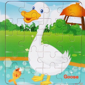 Boersma Children's Wooden Puzzle – Cat Theme with Poultry & Farm Animals, Educational Toy for Toddlers, Durable & Safe Early Learning Gift - 1 of 4
