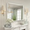 Apmir Rectangular Aluminum Alloy Framed and Tempered Glass Wall Bathroom Vanity Mirror in Matte Black/ Gold/ Silver/ Brown - 4 of 4
