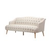 73.25" Button-Tufted 3-Seater Sofa with Birch Legs - 4 of 4