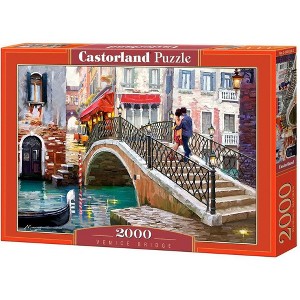 2000 Piece Jigsaw Puzzle, Venice Bridge, Venetian canals, Venice Italy Puzzle, Gondola Puzzle, Adult Puzzles, Castorland C-200559-2 - 1 of 4