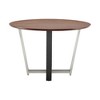 HomeRoots 48" Brown And Black Iron Sled Base Round Top Dining Table - 4 of 4