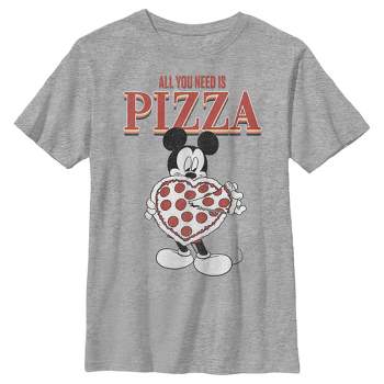 Boy's Disney Mickey Mouse All You Need is Pizza T-Shirt