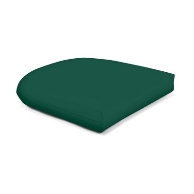 Casual Cushion Solid Sunbrella Fabric 1-Piece Indoor/Outdoor Wicker Seat Pad, 18"W x 18"L