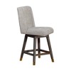 Armen Living Stancoste Wood Finish with Fabric Swivel Counter Height Barstool - 3 of 4