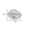HomeRoots 22" Black And White Distressed Metal Laundry Room Wall Decor - 3 of 4