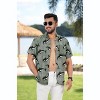 LA LEELA Men's Hawaiian Shirt Vacation Caribbean Party Summer Shirts for Men - 3 of 4