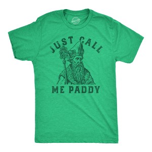 Mens Just Call Me Paddy T Shirt Funny St. Paddys Day Parade Dad Joke Tee For Guys - Crazy Dog Men's T Shirt - 1 of 4