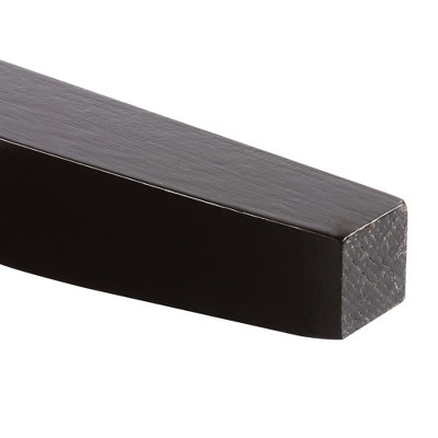 Dark Coffee Solid Wood Minimalist End Table with Shelf