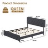 Garvee Bed Frame with USB Ports,Linen Fabric Wrap-Upholstered Platform with Adjustable Headboard,Strong Frame - 2 of 4