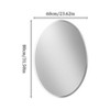 Artloge 20x28in/24x32in Oval Frameless Bathroom Mirror Silver Wall Mirror Modern with Contemporary Mirror for Room Entryway Hallway - 2 of 4