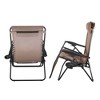 Four Seasons Reclining Zero Gravity Lawn Chair with Cup Holder, Foot Rest, and Pillow, XL, Mocha Brown - 3 of 4