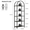 Bookshelf, Arched Bookshelf 4 /5Tier Bookcase, Industrial Open Book Shelves for Living Room, Modern Freestanding - 2 of 4