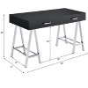 Vynxaria Black High Gloss Desk USB Port Modern Design for Tech-Ready Home Offices - 4 of 4