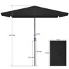 Hyleory 8' x 10' Rectangular Patio Umbrellas for Outdoor, Large Outdoor Patio Umbrellas with 6 Sturdy Ribs for Market, Garden, Pool - 4 of 4