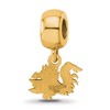 Black Bow Jewelry 14k Yellow Gold Plated Sterling Silver South Carolina Gamecocks NCAA Bead Charm - 4 of 4