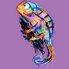 Girl's Design By Humans chameleon By alnavasord T-Shirt - 2 of 3