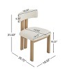 Armless Upholstered Dining Chairs Set of 2 with Metal Legs,Modern Fabric Accent Chairs for Kitchen-Baofuwish - 4 of 4