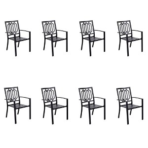 Captiva Designs Outdoor Patio Dining Chairs with Powder-coated Steel Frame - 1 of 4