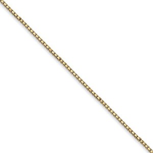 Black Bow Jewelry 1mm 14k Yellow Gold, Box Chain Necklace - 1 of 4