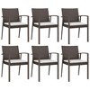 vidaXL Garden Dining Set Brown PE rattan Large Durable - 4 of 4