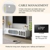NicBex TV Stand for TV up to 70 Inch,TV Console Table with 3 Shelves and 2 Cabinets for Living Room - 4 of 4