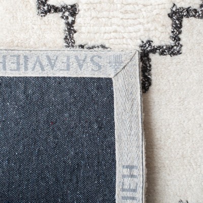 Casablanca Ivory & Black Hand-Tufted Wool Shag Rug