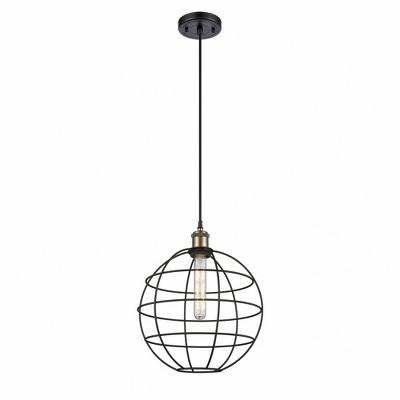 Lake Placid - 1 Light Cord Hung Pendant In Industrial Style-14.5 Inches Tall and 12 Inches Wide