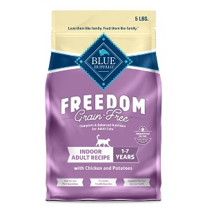 Blue Buffalo Freedom Grain Free Indoor with Chicken, Peas & Potatoes Adult Premium Dry Cat Food - 1 of 4
