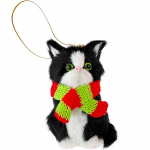 Ornativity Christmas Mini Cat Ornament - Black - 1 of 4