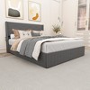 PAGED Bed Frame with Storage, Lift Up Storage Bed with Modern Wingback Headboard and USB Ports, Box Spring Not Required - 3 of 4