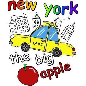 Rerun Island Men's New York The Big Apple Short Sleeve Graphic Cotton T-Shirt - 1 of 2