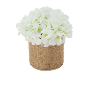 Unique Bargains Artificial Plants Hydrangea Plastic 3.54"x3.54"x5.51" 1 Pcs - 1 of 4